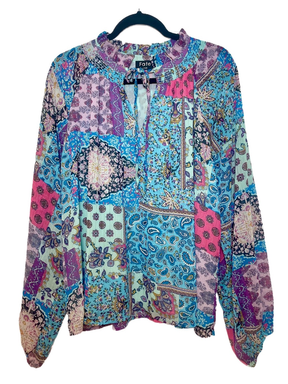 Fate “All We Know" Mixed Print Blouse